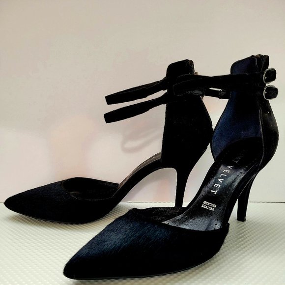 Mint Velvet Shoes - Mint Velvet Women's Natural Fur Shoes on Heels ~ Black Color ~ Size 39 EU ~